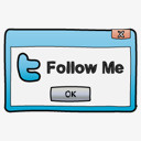 follow推特按钮跟我社会网络社会锡推特高清图片