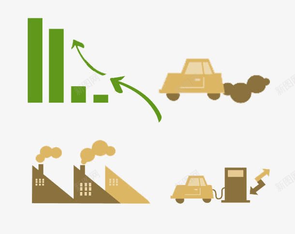 汽车尾气上升环境污染元素psd免抠素材_新图网 https://ixintu.com 尾气 汽车尾气 环境 环境保护 环境污染