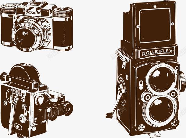 3款复古相机胶卷相机矢量图eps免抠素材_新图网 https://ixintu.com 复古相机 相机 胶卷相机 矢量图