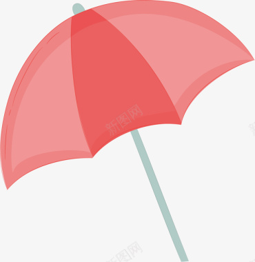 粉色小伞装饰图标矢量图图标