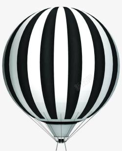 黑白时尚热气球卡通素材