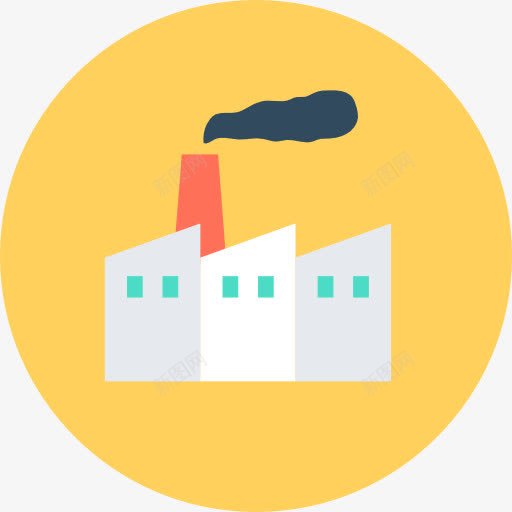 工厂图标png_新图网 https://ixintu.com 工业 工业污染 工厂 建筑 景观 污染