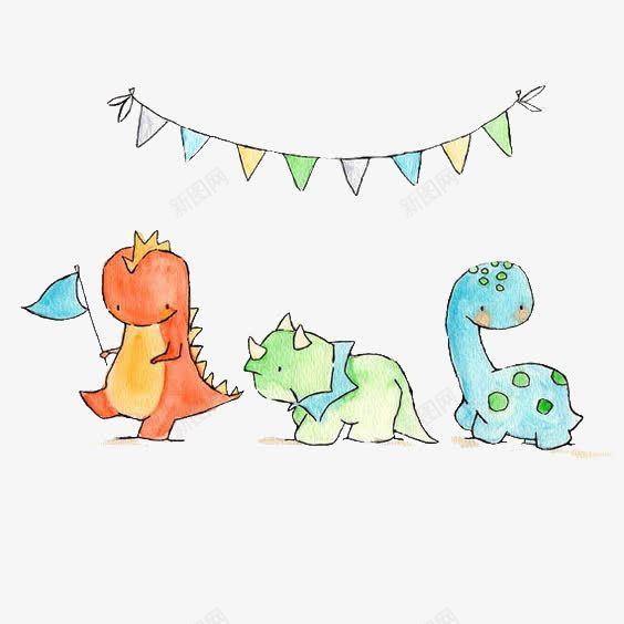 小恐龙png免抠素材_新图网 https://ixintu.com 儿童绘本 卡通恐龙 可爱