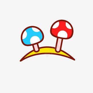 卡通蘑菇装饰png免抠素材_新图网 https://ixintu.com 卡通 图片 蘑菇 装饰