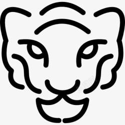 猎豹的轮廓猎豹头部轮廓图标高清图片