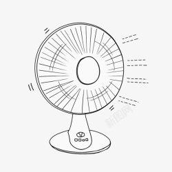 黑色风扇简笔风扇高清图片