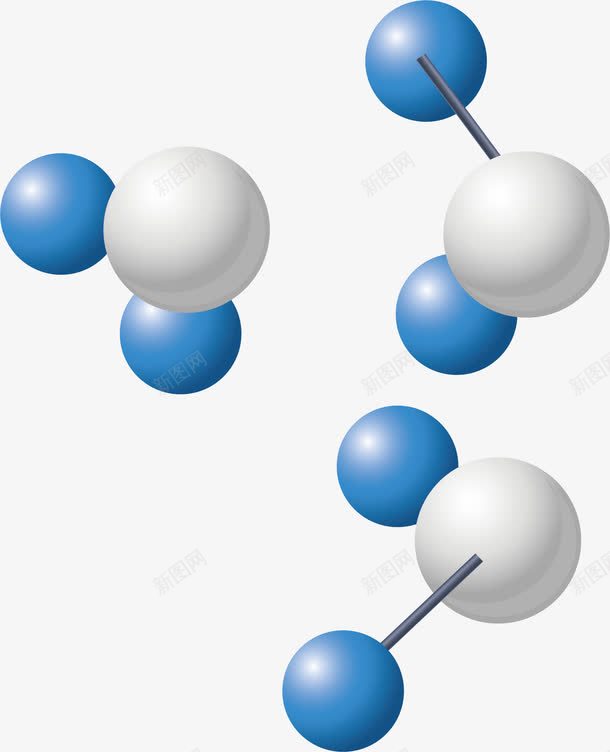 分子矢量图ai免抠素材_新图网 https://ixintu.com png 化学 卡通 球 矢量素材 立体 矢量图