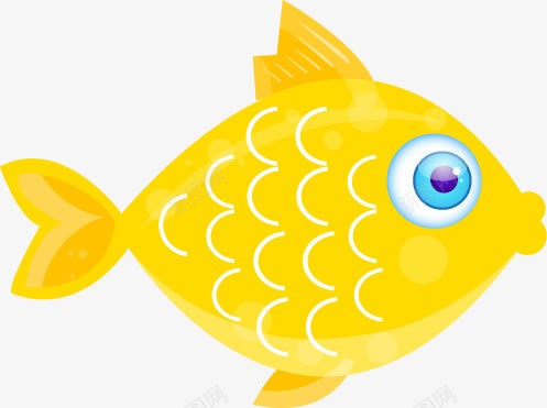 大眼睛黄色小鱼手绘图png免抠素材_新图网 https://ixintu.com 卡通 可爱的 大眼睛 手绘图 鱼尾 黄色小鱼