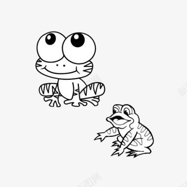 简笔画简笔小青蛙蛤蟆图标图标