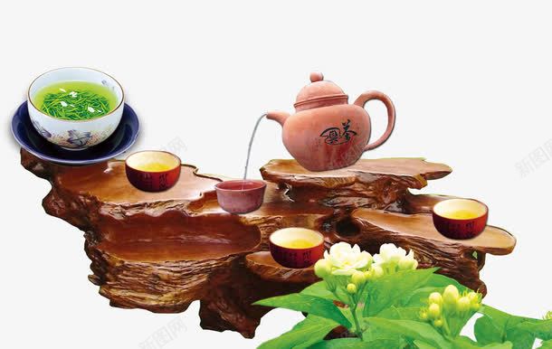 茶道文化png免抠素材_新图网 https://ixintu.com 倒茶 茶壶 茶杯 茶水 茶道