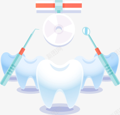 卡通牙齿医疗图标图标