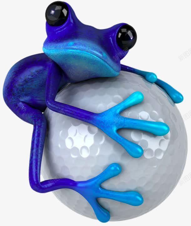 青蛙抱着高尔夫球png免抠素材_新图网 https://ixintu.com 健身 装饰素材 运动 高清免费png素材