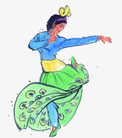 跳舞的女子孔雀舞女孩高清图片