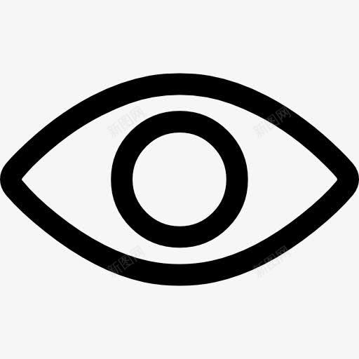 眼睛轮廓图标png_新图网 https://ixintu.com 医学 眼睛图标 眼观 能见度