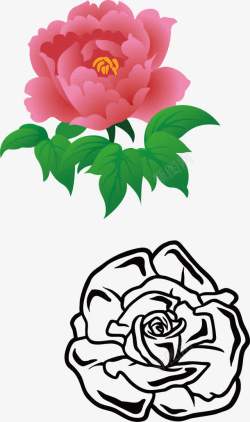 食用玫瑰花粉色玫瑰花朵图标高清图片