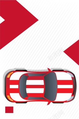扁平红色车展矢量海报背景背景