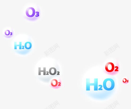 创意化学分子小图标图标