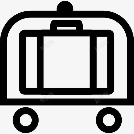 行李车图标png_新图网 https://ixintu.com 住宿 工具 工具和用具 工具车 旅行 行李 车 轮廓