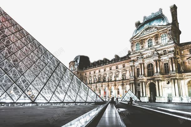 罗浮宫侧影png免抠素材_新图网 https://ixintu.com 巴黎 旅游 法国 罗浮宫