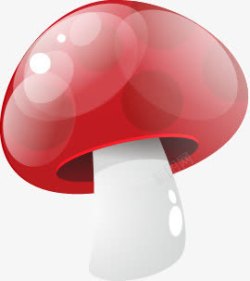 卡通红色精美蘑菇素材