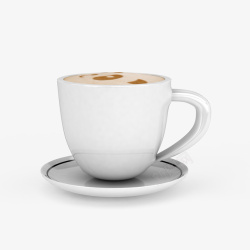 白色盘子咖啡盘子浓缩咖啡素材