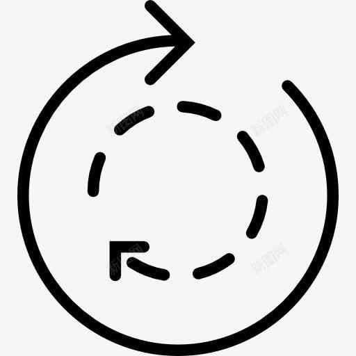 两个圆形箭头图标png_新图网 https://ixintu.com 圆 圆的箭头 方向 箭头 箭头圈