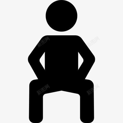 男子贩卖下来腿图标png_新图网 https://ixintu.com 体操 健身房 运动 锻炼