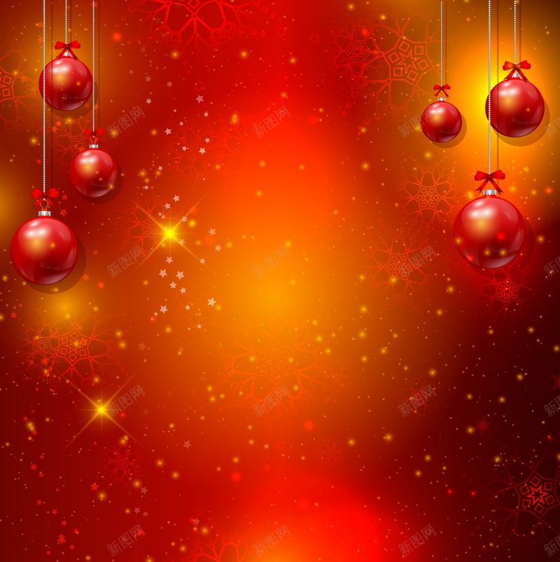 圣诞球矢量图ai设计背景_新图网 https://ixintu.com 吊球 圣诞球 圣诞节 彩球 激情 狂欢 红色 矢量图