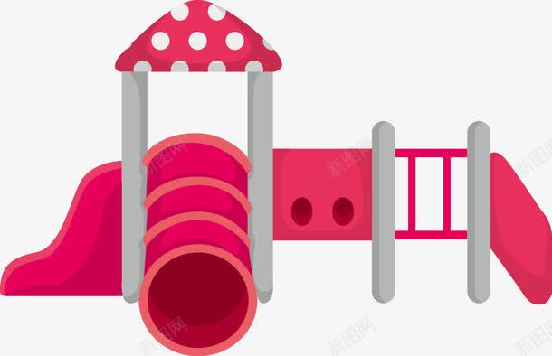 卡通粉色滑梯png免抠素材_新图网 https://ixintu.com Q版粉色滑梯 儿童粉色滑梯 手绘粉色滑梯 综合型运动器械