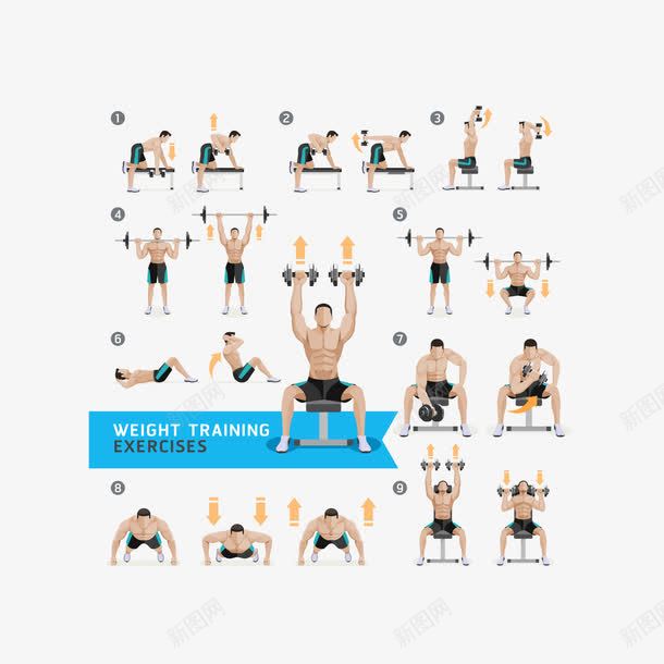 男生锻炼png免抠素材_新图网 https://ixintu.com 健身人物 卡通人物 男生 运动 锻炼
