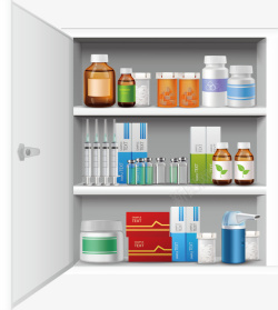 家用药品家用医疗药品柜子矢量图高清图片