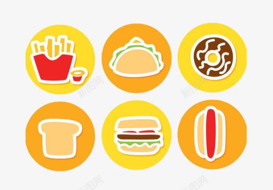 健康饮食食物小图标图标