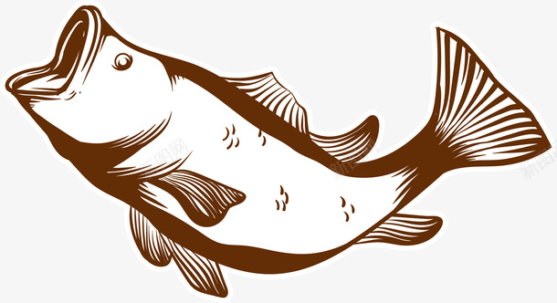褐色小鱼png免抠素材_新图网 https://ixintu.com 一跃而起 褐色小鱼 跃出水面的鱼 跳出水面 跳跃的鱼 鱼类