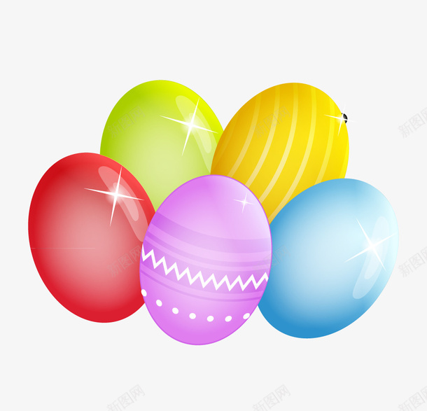 发光的鸡蛋png免抠素材_新图网 https://ixintu.com 五个大蛋蛋 发光 彩色 鸡蛋