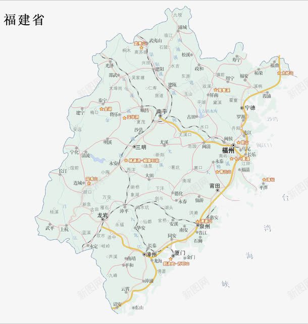 福建交通要道png免抠素材_新图网 https://ixintu.com 福建地图