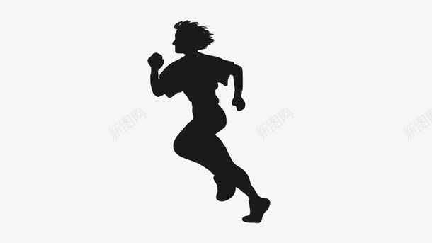 跑步人物png免抠素材_新图网 https://ixintu.com 健身男生剪影 矢量人物 跑步人物 跑步影子