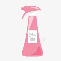 卡通清洁剂粉色喷雾瓶高清图片