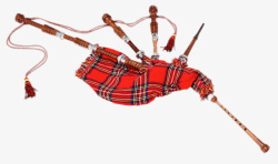 苏格兰风笛红色风笛高清图片