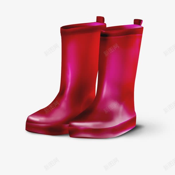 雨靴png免抠素材_新图网 https://ixintu.com 红色 雨天 雨靴 靴子 鞋子
