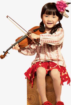 可爱小女孩拉小提琴png免抠素材_新图网 https://ixintu.com 可爱 女孩 小提琴
