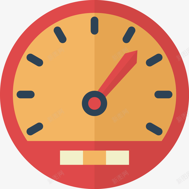 卡通圆形时钟图标png_新图网 https://ixintu.com 分秒必争 分针 图标 圆形定时器图标矢量图 定时器 怀表 扁平化 时针 时间 秒表 计时 钟表