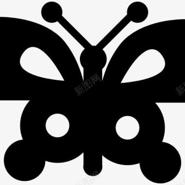 创意的蝴蝶的俯视形状大体轮廓图标图标