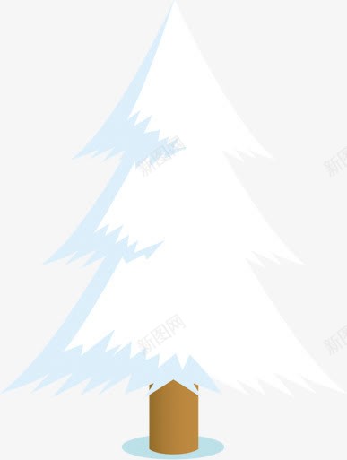 雪白圣诞树装饰元素png免抠素材_新图网 https://ixintu.com 元素 圣诞树 装饰 雪白