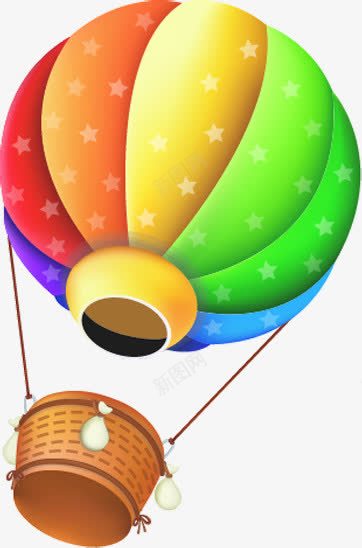 炫彩星星热气球装饰png免抠素材_新图网 https://ixintu.com 星星 热气球 装饰 设计