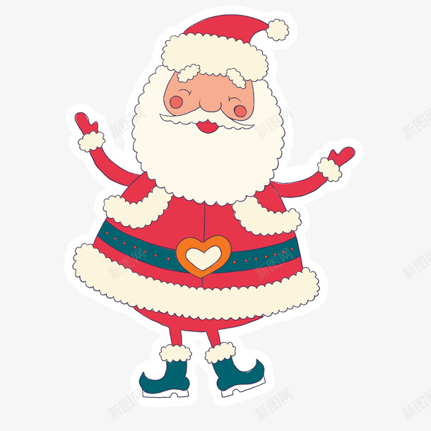 复古风格圣诞老人png免抠素材_新图网 https://ixintu.com 卡通圣诞老人 圣诞老人免费png下载 复古风格圣诞老人 手绘圣诞老人