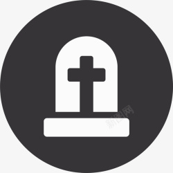 墓碑图案黑色墓碑标志图标高清图片