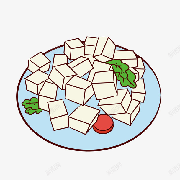 卡通豆腐块png免抠素材_新图网 https://ixintu.com PNG图 PNG图下载 创意卡通 卡通 卡通插图 家常豆腐 插图 豆腐块