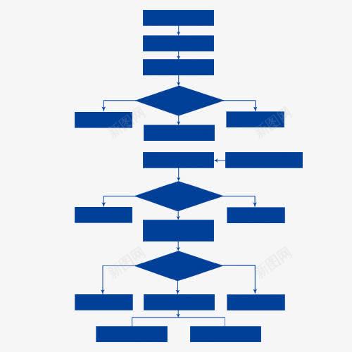 流程图png免抠素材_新图网 https://ixintu.com 判断流程 可编辑流程图 循序渐进 蓝色