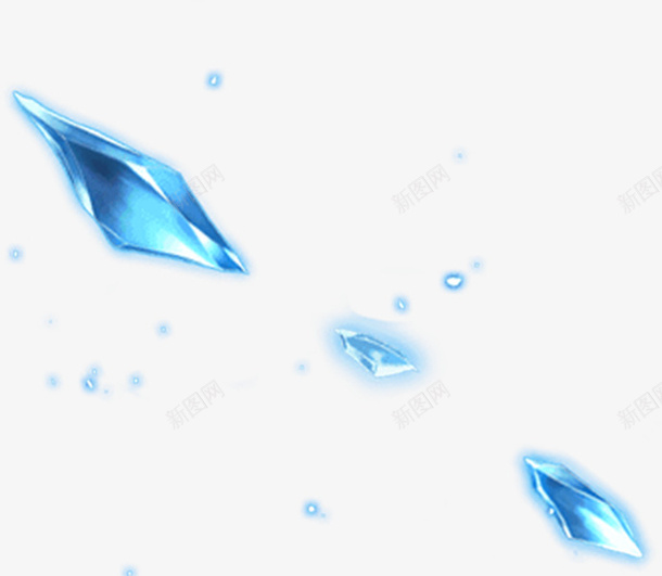 冰块菱形光效png免抠素材_新图网 https://ixintu.com 光 点缀 菱形 蓝色点缀