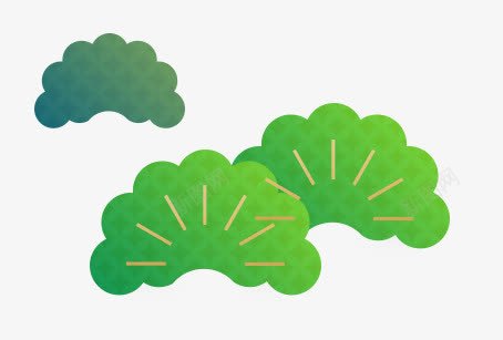 绿色植物卡通叶子扇形png免抠素材_新图网 https://ixintu.com 卡通 叶子 扇形 绿色植物